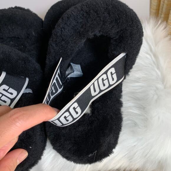 UGG Oh Yeah double strap flat sandals in black Size 9 - Picture 11 of 14